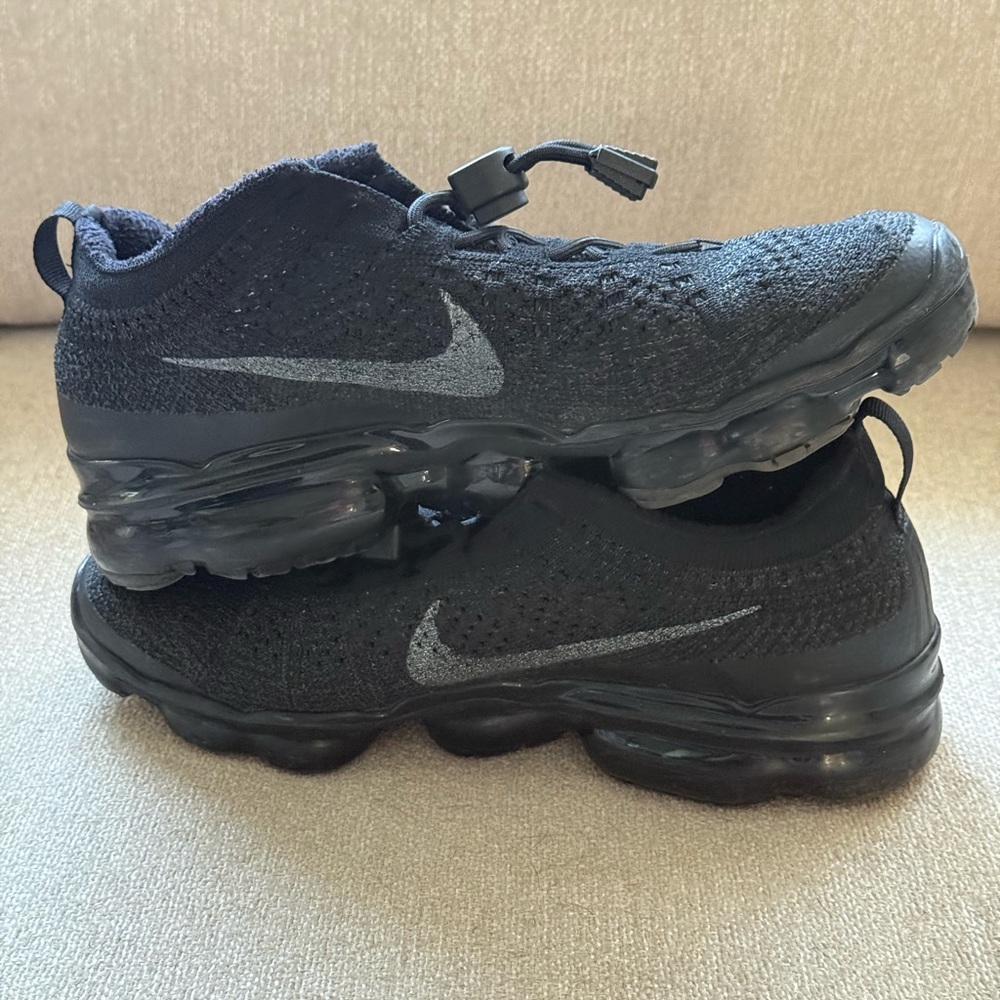 Nike Black Flyknit VaporMax with Silver Swoosh